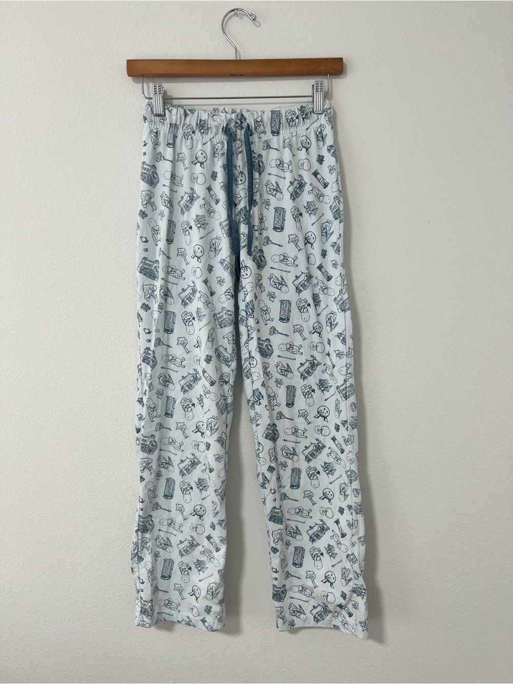 Disney Blue Cotton Winnie the Pooh Pajama Pants - Picture 1 of 8